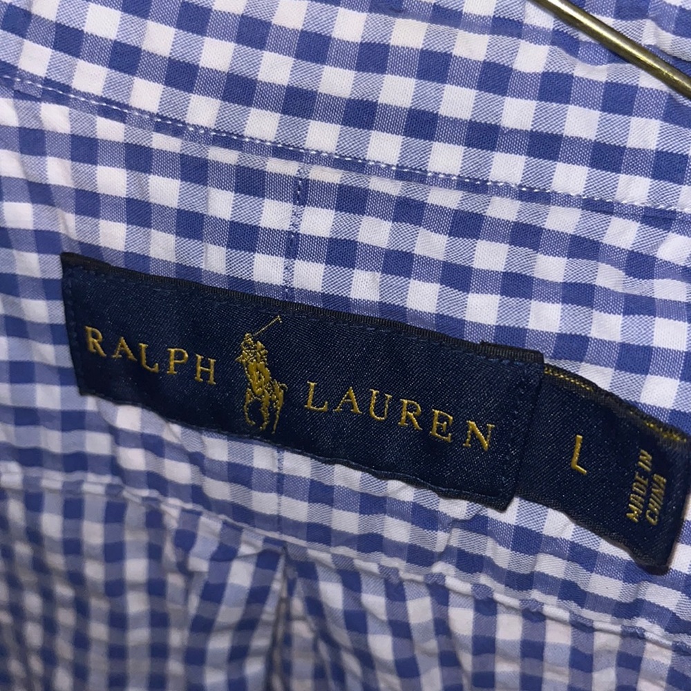 Polo Button Down Size Large - image 7